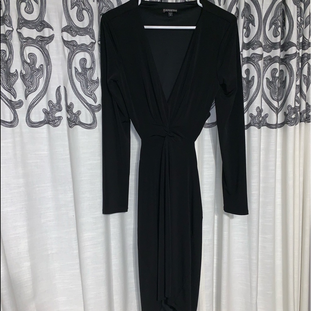 Express Long Sleeve Black Dress